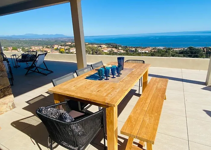 Corse Du Sud Avec Piscine Et Vue Sari-Solenzara